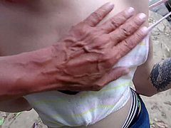 Lola And As Always Is Teasing You Outdoors