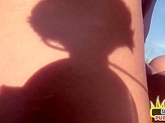 Busty German amateur fucked outdoor in public by sex date