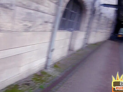 Busty German amateur fucked outdoor in public by sex date