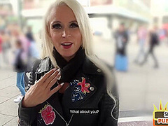 Outdoor public BJ German MILF gets fucked in hotel room