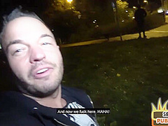 Outdoor public German lady POV pussyfucked by sex date