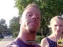Outdoor public German amateur gets fucked by sex date