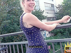 Outdoor public German amateur gets fucked by sex date