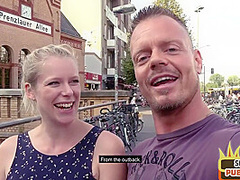 Outdoor public German amateur gets fucked by sex date