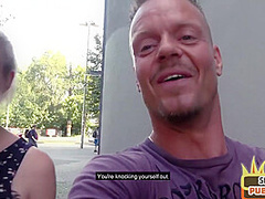 Outdoor public German amateur gets fucked by sex date