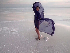 Erotic Dance On Salt Crust Of Salt Lake Elton