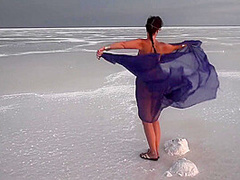 Erotic Dance On Salt Crust Of Salt Lake Elton