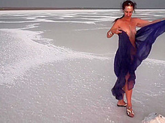 Erotic Dance On Salt Crust Of Salt Lake Elton
