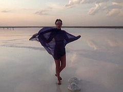 Erotic Dance On Salt Crust Of Salt Lake Elton