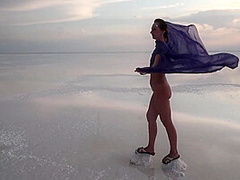 Erotic Dance On Salt Crust Of Salt Lake Elton