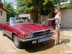 Slutty Brunette Malena Nazionale Enjoys Mechanic's BBC In All Her Holes GP2608 - AnalVids