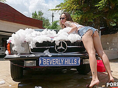 Slutty Brunette Malena Nazionale Enjoys Mechanic's BBC In All Her Holes GP2608 - AnalVids