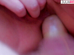 Skinny Milf Sucks A Massive Cock Then Bounces Both Holes On It - JuliaReaves