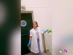 Chubby Spanish Babe Cleaning The Halls Of College Gets Picked Up To Fuck!