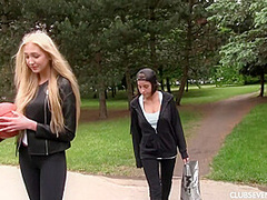 Green Sextoy In The Pussy For Two Lesbians