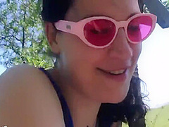 Brunette Passionate Blowjob In The Forest - Facial Cumshot 5 Min