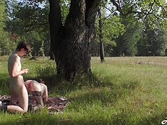 Passionately Fucking With A Friend In The Forest Where There Are Many Tourists 6 Min