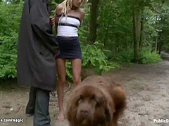 European Blond Bound In Shop Window