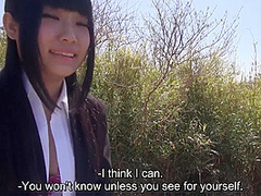 Japanese college student in recruit suit loses it for outdoor sex
