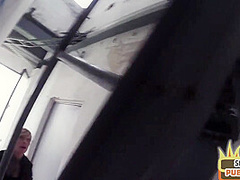 Tattooed German lady POV fucked by sex date on public place
