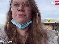 My Dirty Hobby - German amateur gets an orgasm in public