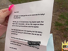 Public cocksucking German babe POV fucked in hotel room