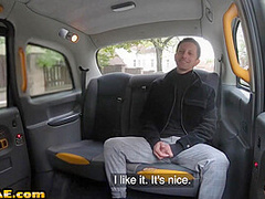 Slutty cab driver seduces customer