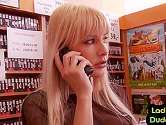 Public CFNM 3some pegging by dominas in strapon lesson