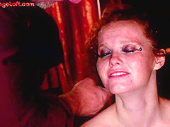 BDSM subs whipped and assfucked in public ceremony