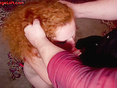 BDSM subs whipped and assfucked in public ceremony