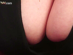 CFNM amateur Euro femdoms give 3some BJ in changing room