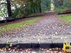 Real Pulled Granny Gives Outdoor Head