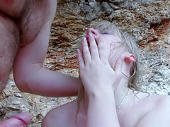 Blonde Babe Fucked And Assfucked At The Beach