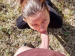 Time For Nature. Fuck And Blowjob In The Forest