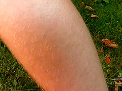 Kayc Loves To Give Her Soft Light Colored Muff Some Air When She Is Out Back Swinging