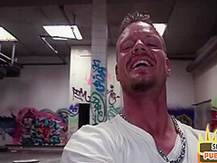 Real Pickedup Mature Giving Blowjob In An Abandoned Building