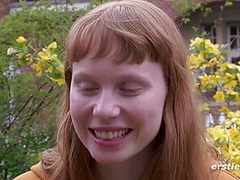 Sexy Redhead Masturbates While We Get To Watch