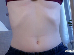 Sexy Redhead Masturbates While We Get To Watch