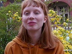 Sexy Redhead Masturbates While We Get To Watch