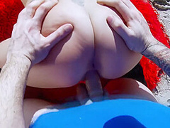 French Babe Amel Annoga Ass Fucked On A Beach
