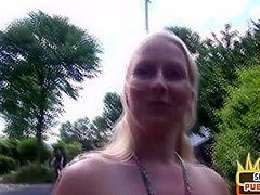 Public Germany babe 3some fucked outdoor on sex date