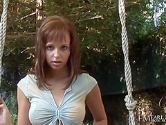 Tiny Brunette Is Petting The Kitty So Badly! With Hayden Winters