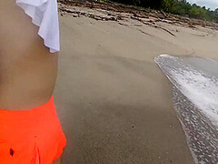 I Find A Lonely Girl On The Beach And She Sucks My Cock