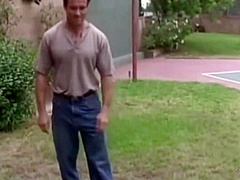 A Beautiful Brunette Outside Enjoys Getting Fucked In An Orgy With Horny Guys