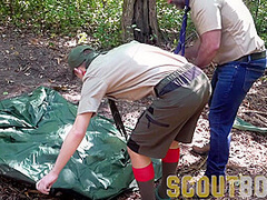 ScoutBoys Hung Scout Master fucks cute Ian Levine hard rough and raw