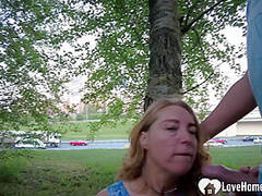 Picked up MILF gets fucked hard outdoors