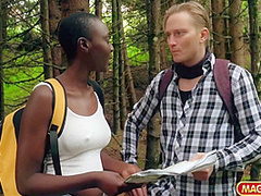 Erotic Black Babe Fucking Outdoors