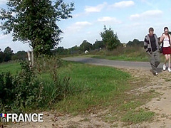 Brunette Gets Fucked By Two Horny Scumbags - A Arella Empusa