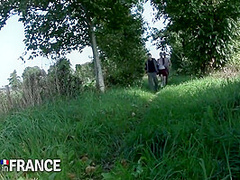 Brunette Gets Fucked By Two Horny Scumbags - A Arella Empusa