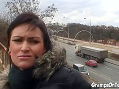 Teen 18+ Doggystyled By Gramps In Public Fuck